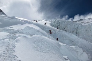Climbing up the Lhotse Face to C3